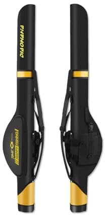 OLYSPM 130 cm Rutentasche,Angeltasche,wasserdichte Angelrutentasche mit Zwei Seitentaschen,Großes Fassungsvermögen für Angeln,Rollen,Schnüre