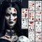 Gesichtstattoo Karneval, 10 Blatt Horror Narben Wunden Spinnen Gruselig Tattoo Gesicht, Zombie Vampir Hexen Kostüm Damen Make Up Schminke Zubehör für Karneval Fasching Motto Party