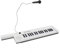 Beginners Electronic Keyboard 37 Keys Electronic Organ Mini Keyboard Piano With Strap & Microphone Musical 4 Tones 4 Rhythms(White)