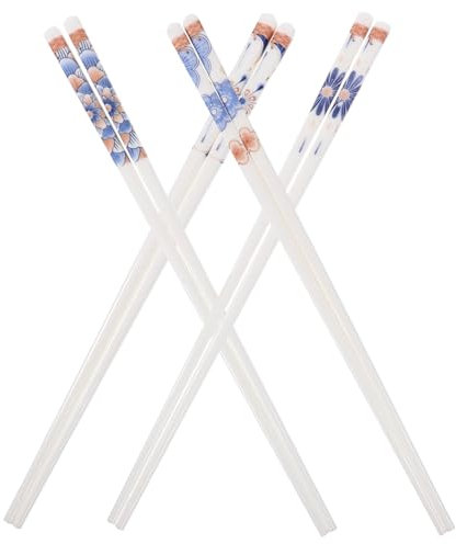 PHENOFICE Baguettes Japonaises En Céramique 4 Paires Pour Manger Et Décoration De Réutilisable Maison