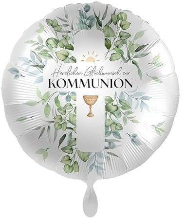 NEU Folienballon - Herzlichen Glückwunsch zur Kommunion - ca. 45cm Durchmesser