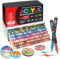 Laconile 168 Farben Acrylstifte für Steine Wasserfest, Brush Tip Acrylic Pens Set, Schnelltrocknend und Ungiftig, Ideal Acrylstifte zum Bemalen für Steinen, Glas, Keramik, Holz, Metall