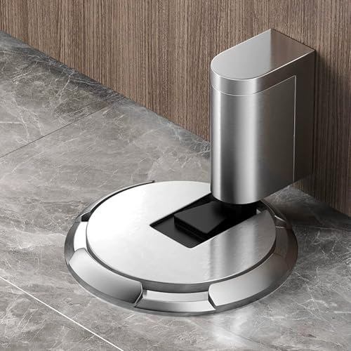Butee de Porte Stop Porte, Butée de Porte Sans Percer Arrêt de Porte en Métal, Arret de Porte Magnétique Bloc Porte Interieur en Métal Butée de Porte, Arret de Porte Solide Avec Adhésif et Vis