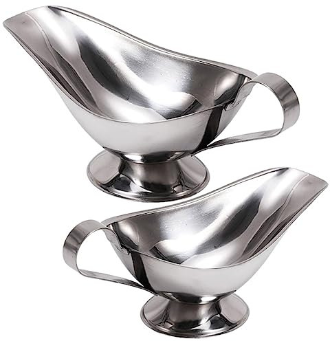 COLLBATH 2pcs Milk Gravy Boat Salad Dressing Pourer Condiment Bowl Gravy Serving Boat Sauce Dispenser Sauce Cups