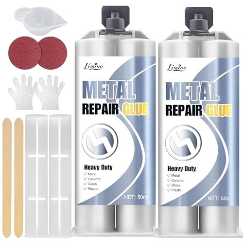 Metal Glue - 2 part Epoxy Metal Welding Glue for Bonding and Repairing the Crack Leaking Stainless steel, Plastic, Metallic Alloys - Super Multi-Purpose Adhesive, Heavy Duty, Heat-Resistant
