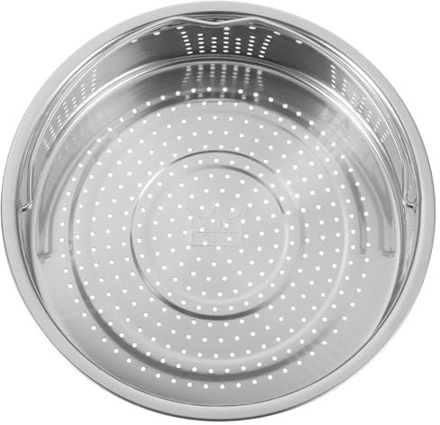 AUTSUPPL Edelstahl Dampfkorb 20cm Für Reiskocher Dampfgarer Mit Gleichmäßigen Löchern Stapelbarer Dämpfeinsatz Für Gemüse Und Reis