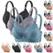 3er Pack BH Damen ohne Bügel Push Up Bra Sexy Starker Halt Große Brüste Klassische BH Set Weich Bequemer BH Unterwäsche Bra mit verstellbarem Fitness Dessous für Alltag