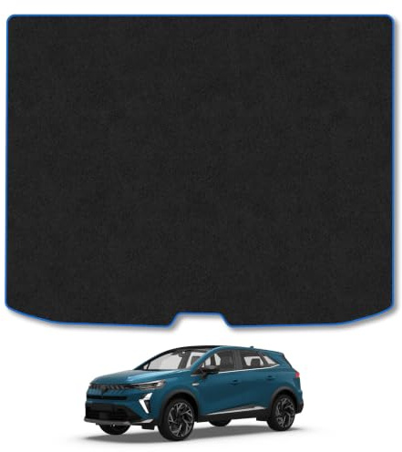 Renault Symbioz (2024+) [Full Hybrid] Carpet Boot Mat | Blue Edge Trim Tailored Fit Boot Liner Full Coverage Protection Accessories Easy Clean Anti Slip Made in the UK