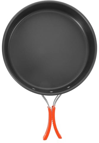 Wild Camping Pot Cookware Cooking Pan Deep Frying Pan Folding Camping Equipment Stove Small for Camp Fire Cooking Equipment Picnic Aluminum Alloy