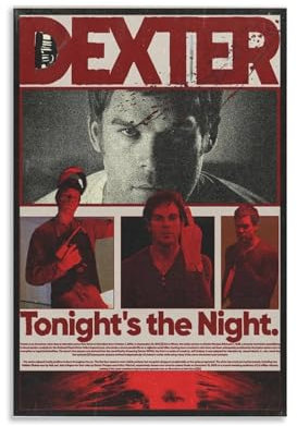 YRAEYWAER Dexter Morgan Poster, ästhetische Dekoration, Wohnzimmer, Wohnzimmer, Wandkunst, Poster, 30 x 45 cm, ungerahmter Stil