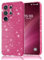 Eherui Custodia per Samsung Galaxy S24 Ultra glitterata, in silicone e TPU, anti-impronte, antiurto, sottile, per Samsung S24 Ultra, rosa viola