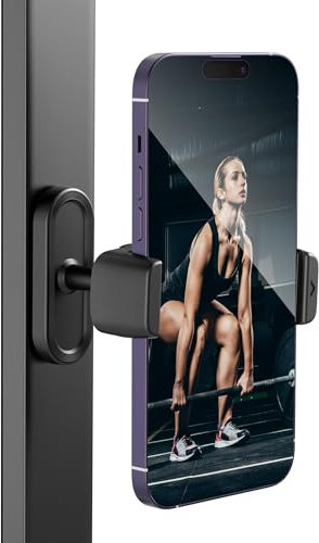 FungSun Handyhalterung für das Fitnessstudio, 360° verstellbar, magnetische Handyhalterung für Fitnessstudio, kompatibel mit 4,7-6,5 Zoll Smartphones