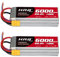 HRB 6S Lot de 2 batteries LiPo 6000 mAh 100 C XT90 22,2 V RC Compatible avec hélicoptère radiocommandé, avion, voiture, bateau, camion