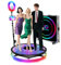 360 Photo Booth Machine 100cm/39.4inch with Glass,Automatic Slow Motion 360 Spin Camera Video Booth on APP Control,Logo Custom,RGB Light,with Flight Case (Style B)