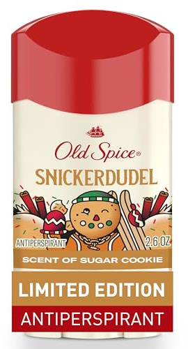 Old Spice Antiperspirant & Deodorant for Men, Holidudes Limited Edition, 24/7 Sweat Protection, Stocking Stuffer, Snickerdudel Sugar Cookie Scent, 2.6 oz