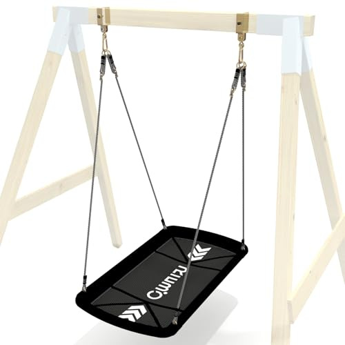 Rebo High Density Fabric Boat Style Swing Seat – Heavy-Duty Outdoor Swing - Weather-Resistant Design - Frame not Included