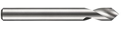 Dormer R1235.0 Serie R123 Hartmetall 90° kurze Spektivbohrer, helle Oberfläche, 5,00 mm x 62 mm