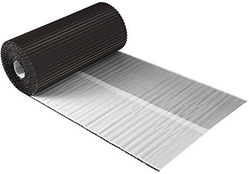 Wandanschlussband Kaminanschlussband plissiertes Aluminium 30 cm x 5 m Dach Kamin Wand Schornstein 7 Farben (Dunkel Braun)