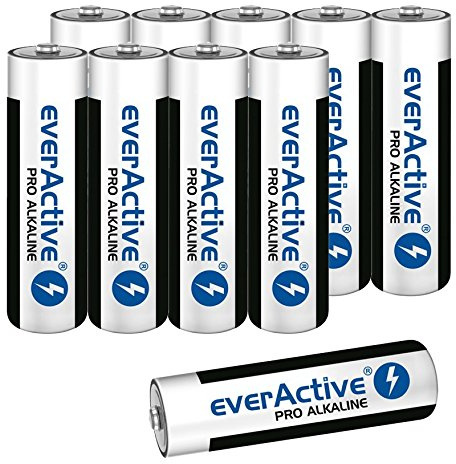 Batterien Mignon AA LR6 Alkaline Folienpack 10 Stück everactive Markenqualität
