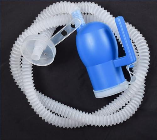 Dasiter 1.6M/ 63inch Replacement Clear Corrugated Plastic Urine Bottle Tube for Male Urinal System