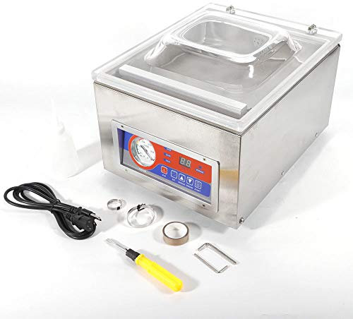 Máquina de Envasado al Vacío de Acero Inoxidable, Selladora Con Doble Soldadura Para Alimentos - Instrumento Preciso de Metal Raro