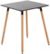 CLP Küchentisch Viborg I Esstisch Im Skandinavischen Design Für Wohnzimmer Mit MDF Tischplatte I Buchenholzgestell, Justierbare Bodenschoner, Farbe:schwarz, Größe:60 cm