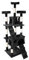 Árbol rascador para Gatos Color Negro 170 cm Accesorios Mascotas Animales de compañía