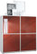 Vladon Highboard Cuba V2 Schrank 104 x 105,5 x 35,5 cm Sideboard mit 8 Fächern, Made in Germany, Korpus in Weiß matt/Fronten in Bordeaux Hochglanz