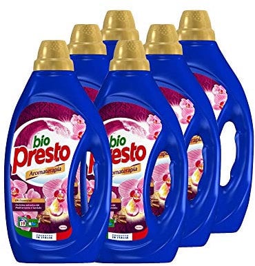 Bio Presto Flüssigaromatherapie Orchidee, Waschmittel Waschmaschine, 6 x 19 Waschgänge – 5900 g