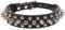 ETOPARS Mit Stacheln besetztes Hundehalsband aus Leder, Bullet Nail Rivet, für mittlere und große Hunde, Punk Design, Schwarz, Schottenmuster, verstellbar, robust, langlebig