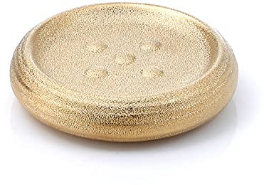 Gedy Or, G-Astrid Porte-Savon Salle de Bain, Taille 2,6 X 12 X 12 CM Poids 0,238 kg, Porte-Savon en Céramique, Années de Garantie 2, Design R&S, Unique