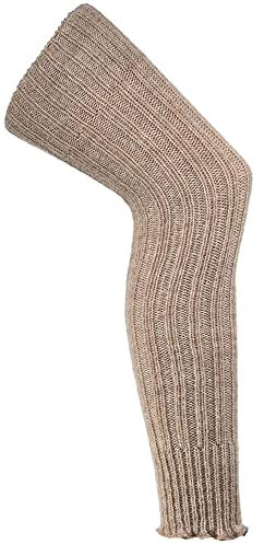 Goldschmidt Trachten Stulpen für Damen Strick | Hochwertige Stulpen mit Wolle (Mischung Schaf & Alpaka) | Overknee oder klassische Länge | Warm Winter gestrickt (Stulpen Overknees braun)