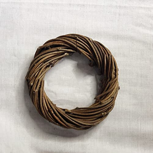 Egurs Rattan Kranz Weidenkranz ungeschält Kränze für Weihnachten Türkranz Holz Dekoration Ornament Tor Wand Party Hochzeit Blumengeschäft 10cm