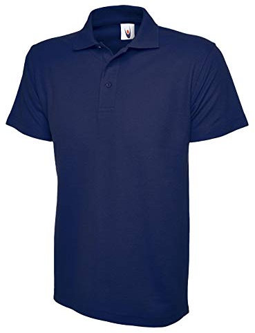Mens & Womens Classic Polo Shirt Short Sleeve Plain Tee Top Casual Work Sports (4XL, French Navy)