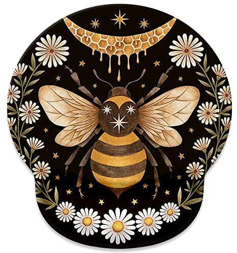 Goodsprout Mouse Pad with Wrist Rest Support,Honey Bee Cute Custom Gaming Made Non Slip Rubber Base Mousepad, Ergonomic Mouse Wrist Rest Pad Computer Laptop Mousepad