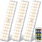 BLS Motion Sensor Light Indoor, Battery Lights with Remote Control, Upgraded 38 LEDs 1500mAh Wardrobe Lights Dimmable & Timing, USB Rechargeable Light 3 Colours Under Cabinet Kitchen Lights, 3 Packs