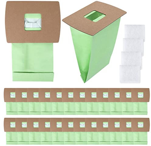 24 Pack Vacuum Bags for Oreck Compact canister type BB, Replacement Bag for Oreck XL Vacuum bags Buster B, PKBB12DW BB180 BB280 BB850 BB870 BB900 BB1000 MV160 with 4 Motor Filter