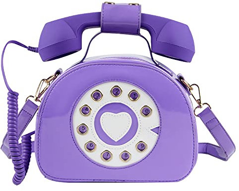 LUI SUI Borse a mano a forma di telefono da donna Borse a tracolla con manico superiore per telefono retrò da ragazza