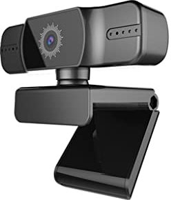 HSQMA Webcam, Full HD 1080p/30fps, Mise Au Point Automatique, Technologie D'amélioration De La Faible Luminosité, Grand Angle USB Plug and Play, for Les Appels,Les Conférences