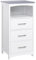 kleankin Meuble de Salle de Bain sur Pied Meuble de Rangement Armoire de Toilette sur Pied avec 3 tiroirs et 1 Niche - 40 x 33 x 80 cm - Blanc