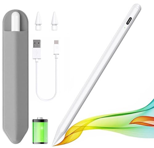 Stylus Pen for iPad 2018-2025 with Palm Rejection, Apple Pencil for Pad11th/10th/9th/8th/7th/6th Gen, iPad Pro 11/12.9 inch, New iPad Air 2025 11&13-inch(M3/2) /5th/4th/3th Gen, iPad mini 6th/5th