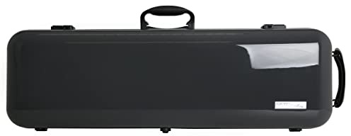 GEWA violin case AIR 2.1 - Made in Germany - grey high-gloss - thermoplastic shell - lightweight/shatterproof - combination lock - accessory pocket/music pocket - backpack straps - side handle