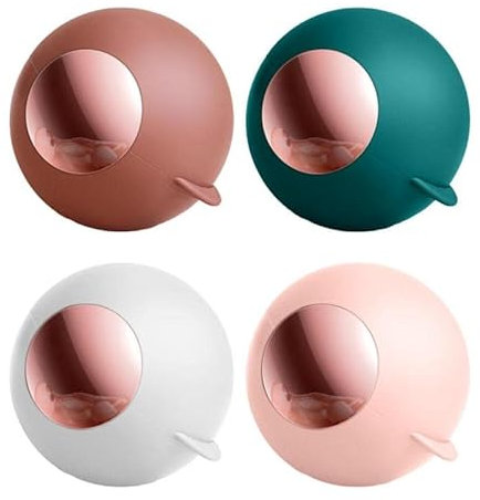 Brosse Adhesiveen en Gel Lavable, Portable Brosse Anti Poils Animaux Chat & Chien, Réutilisable Rouleau Adhesif Vetement, Mini Brosse Ramasse Enlève Poils, Peluches Adhésive Bille Roulante (4 Colors)