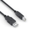 sonero® cavo USB 2.0, cavo di connessione, cavo stampante, spina A a spina B, 480 Mbit/s, nero, 1,50 m