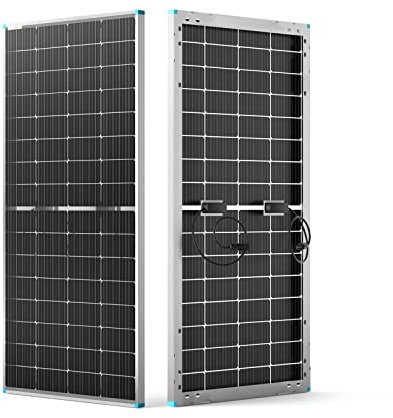 Renogy Panneau solaire bifacial 220 W 12 V - Panneaux solaires monocristallins avec étanchéité IP68 - Haute efficacité - Les deux côtés génèrent de l'énergie - Panneau solaire pour bateau et