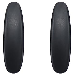 Wealrit 2 braccioli di ricambio per sedie da ufficio, colore nero, universali, con foro di montaggio da 10,2 cm, parti per sedie da ufficio (allungate)