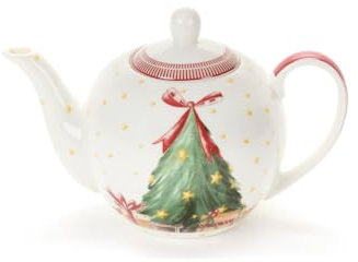 Nuvole di Stoffa Teiera Natalizia in porcellana con coperchio Christmas Carol 900 ML 2 varianti (1pz) ALBERO