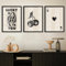 Heiple Gerahmtes Set mit 3 Poker-Wandkunst, Lucky You-Poster, trendiger Retro-Druck, Wanddekoration für Königin der Herzen, Wandkunst, rustikal, Vintage, Bauernhaus, Heimdekoration (schwarz, 30,5 x