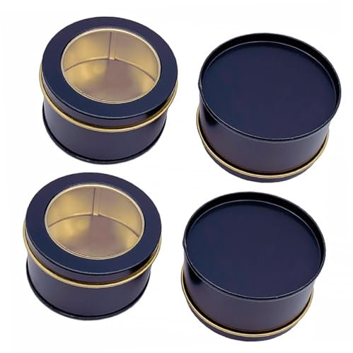 LIFKOME 4-teilige Kreative Aufbewahrungsbox Aus Weißblech Tragbar Versiegelt Für Tee Und Süßigkeiten Behälter Schützt Vor Verformung Und Abrieb