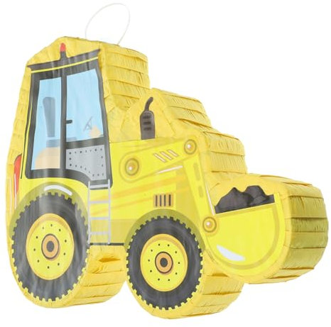 HOOTNEE Birthday Party Excavator Piñata Gelbe Auto-dekoration Für Fiesta Und Bau-themen Für Kindergeburtstage Und Feierlichkeiten